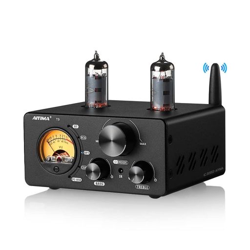 AIYIMA T9 BLUETOOTH 5.0 100W*2チューブアンプ 2.0チャンネル 真空管 USB DACステレオHIFIホームオーディオデジタルアンプ RCA/COA/OPT/PC-USB、VUメータ付きの通販は