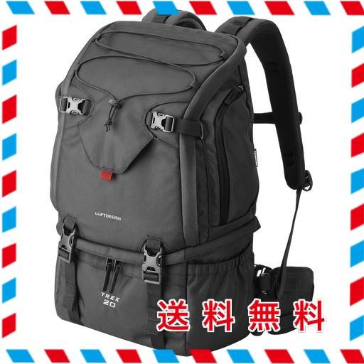 HAKUBA カメラリュック ルフトデザイン トレック20 上下2段の大容量カメラ収納部 21L ブラック SLD-TR20BK｜au PAY  マーケット