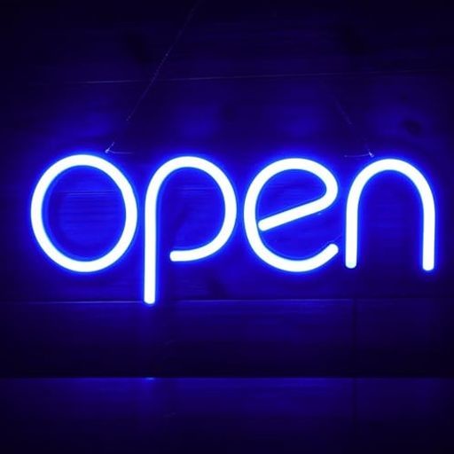 OPEN看板 LED OPEN SIGN オープン クローズ OPEN＆CLOSED時間付き 点滅