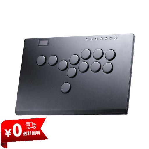 レバーレス アーケード スティック ゲーム コントローラー: HAUTE42 M12+ 大型でスリムなアルミニウム合金テンプレート - 12 キー CRYSTAL ロープロファイル スイッチ - PC/PS4/PS3/SWITCH 用のカスタ…