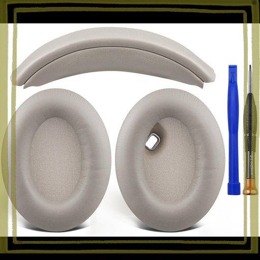 SOULWIT イヤーパッド + ヘッドバンド セット SONY WH-1000XM4 (WH1000XM4) OVER-EAR 用 ヘッドセット 交換 キット ヘッドホン 替え パッ