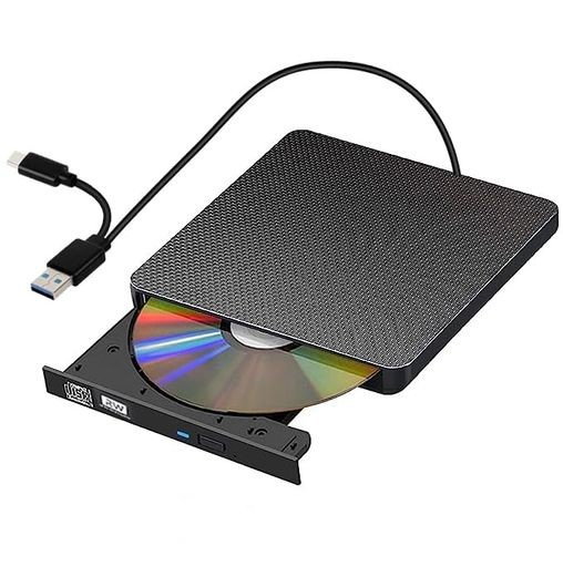 【送料無料】外付CD・DVDドライブ USB3.0/TYPE Cポート付き CD/DVD読込み 録画込み対応 CD/DVDプレーヤー 外付け光学ドライブ PC外付け