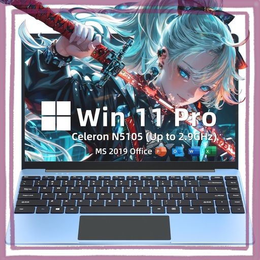 14インチ薄型軽量ノートパソコン 【WINDOWS 11 PRO/OFFICE 2019搭載】第11世代インテル CELERON N5105 2.0~2.9GHZ/LPDDR4 16GBメモリ/高