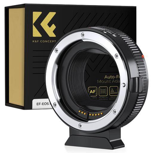 K&F CONCEPT 電子接点 マウントアダプター EF-EOSR オートフォーカス 