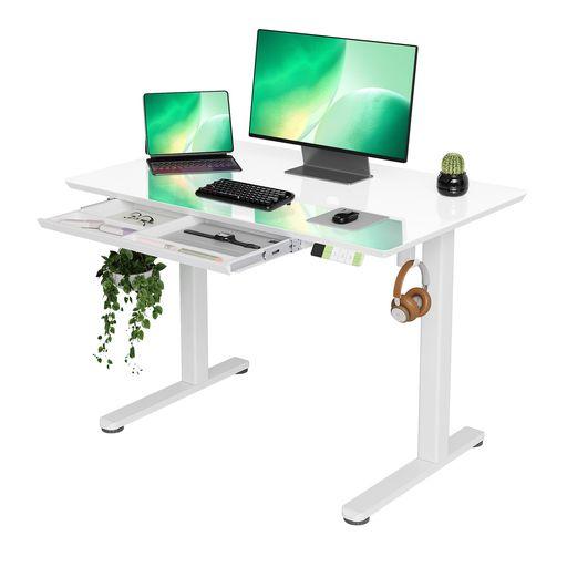 CLAIKS 昇降デスク ガラス スタンディングデスク 電動 昇降式