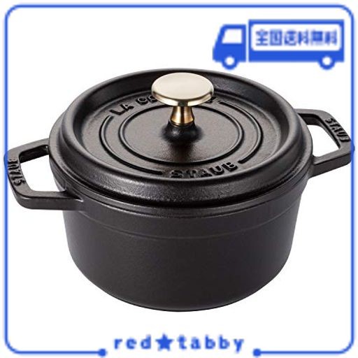 STAUB ストウブ 「 ピコ ココット ラウンド ブラック 16CM 」 小さい ...