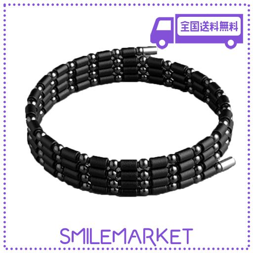 [COREFORCE] コアフォース ループ ブラック ブレスレット ネックレス アンクレット (70CM)
