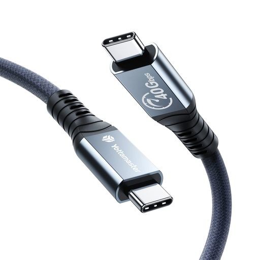 YOTTAMASTER USB4 THUNDERBOLT 4 ケーブル(2M) 40GBPS高速転送 THUNDERBOLT 3/USB-C下位互換可能 サンダーボルト4 USB TYPE-C CABLE PD 100W充電対応 8K@60HZ の通販は