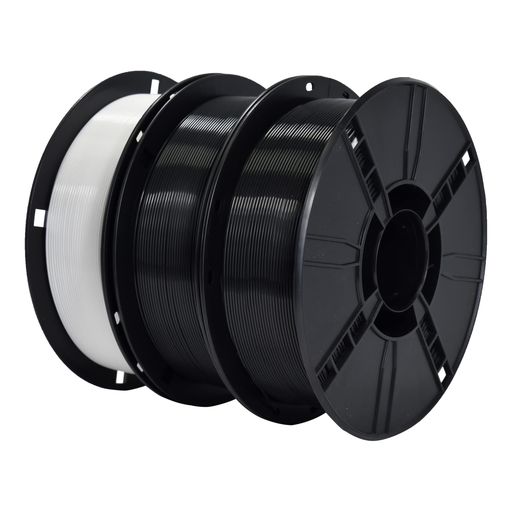 IBOSS PLA PLUS 3Dプリンター用 3KG PLAプラス フィラメント 高密度 高強度 造形材料 1.75MM 寸法精度+/- 0.02MM 正味量1KG(2.2LBS) 適用 ほとんどのFDMプリンターに適合 (2黒+1白,3個パック)の通販は