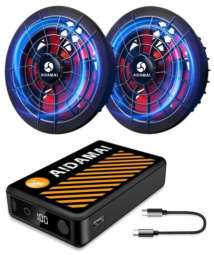 空調作業服 ファンバッテリーセット 30000mAh 36v 2025】空調作業服