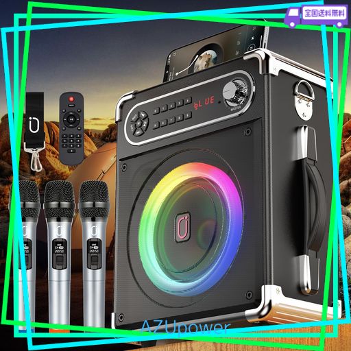 JYX Bluetooth スピーカーセット 拡声器 ワイヤレスマイク2本