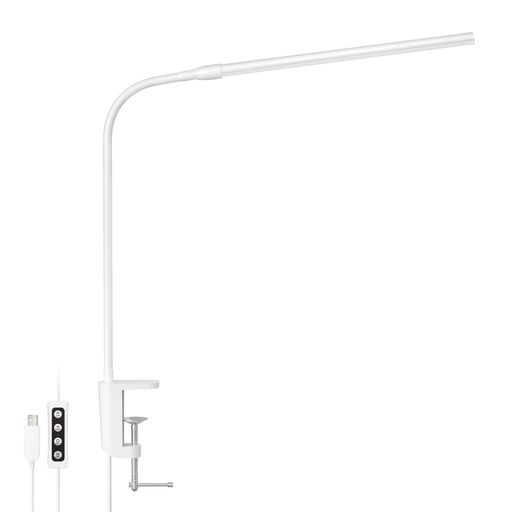 LEPRO デスクライト クランプ LED 目に優しい クランプライト スタンドライト 電気スタンド 【電球色・白色・昼光色/10段階明るさ/5W省エネ/RA80演色/明るい/独立ボタン制御/360°角度調整可能/…