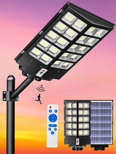 1000W ソーラー街灯 屋外 60000ルーメン 街灯 ソーラー 屋外 防水 街路灯 ソーラー LED リモコン 日本語説明書付き 駐車場/庭園/街路 適用(1000W 60000ルーメン)