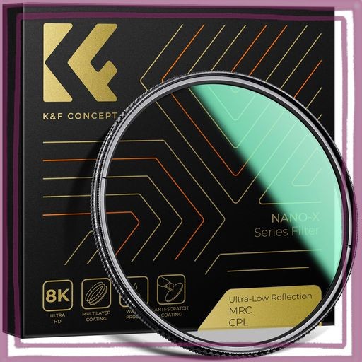 K&F CONCEPT 77MM CPLフィルター 超低反射0.1% コントラスト 反射調整 超低反射PLフィルター 高透過率45%偏光フィルター 両面28層コー