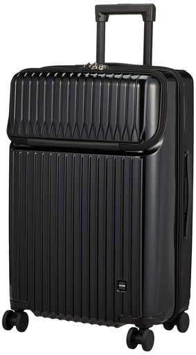 ACE(エース) スーツケース Mサイズ 3泊4日 4泊5日 59L フロントポケット 14INCH PC収納 キャリーケース タッシェ NO.06537 ブラック