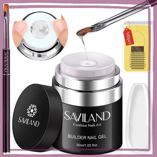 SAVILAND ビルダージェル エア クッション デザイン ネイル エクステンション ジェル用クリア ハード ジェル ビルダー ベース ジェル ネイル強化ジェル ネイル アート マニキュア セット ネ…