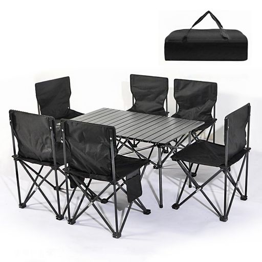 BTTIME アウトドア テーブル チェア 7点セット ピクニック ベンチセット アルミテーブル椅子 ピクニックテーブル 収納バッグ付き 組立簡単 折り畳み お釣り BBQ ガーデン 花火大会 屋外 キャ…