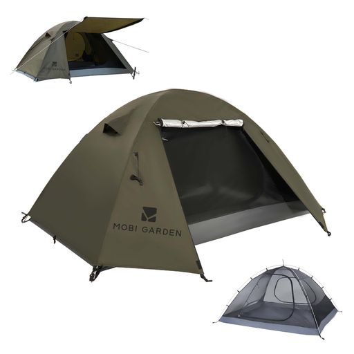 MOBI GARDEN テント 3人用 軽量 二重層 2ドア 通気性 MOBI GARDEN