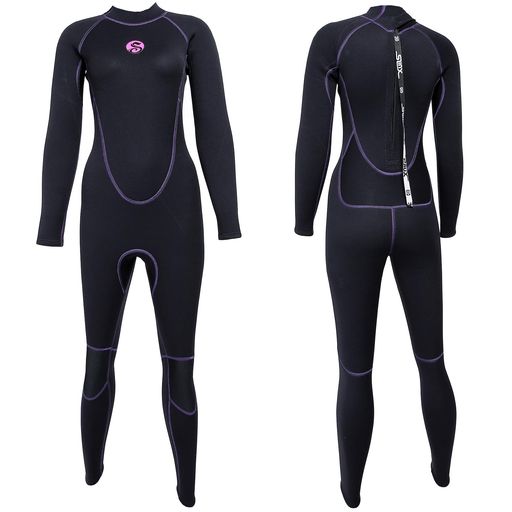 フルスーツ ウェットスーツ レディース 3mmネオプレーン ストレッチ 防寒 保温 バックジップ仕様 ダイビング サーフィン マリンスポーツ シュノーケリング ウェットスーツ レディース フルスーツウエットスーツ 女性用 3mm
