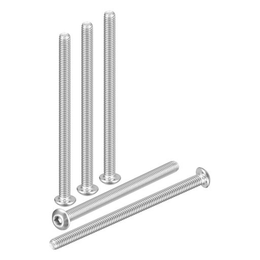 DTGN M3-0.5X45MM ボタンヘッドキャップボルト30個入り ロードバイク マウンテンバイク 自動車 オートバイに最適 316ステンレススチール 白華処理仕上げ 六角ドライブファスナー