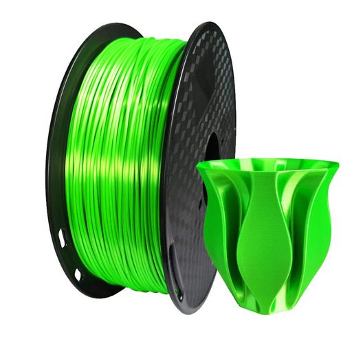 3DプリンターシルクPLA フィラメント グリーン 1.75MM 1KG 3D PLA 印刷材料 無臭 金属の質感 金属色 シャインシャイニー シルキーフィラメント 金属の光沢 100%バージン原料 CC3D シルクグリーン P…