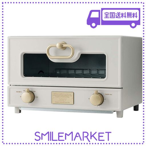 Toffy グリルオーブントースター1000W 温度調節機能付 レトロ 可愛い