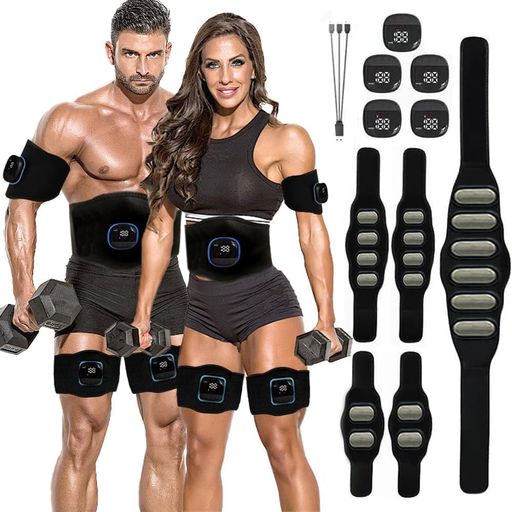 EMS 腹筋ベルト 最強モデル ジェルシート不要 腹筋 ステンレス電極