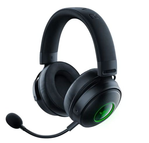 RAZER KRAKEN V3 PRO ワイヤレス ゲーミングヘッドセット 触覚テクノロジー搭載 THX 7.1 サラウンドサウンド TRIFORCE チタン 50MM ドライバー 無線接続 メモリーフォームクッション CHROMA RGB対応 PC / 
