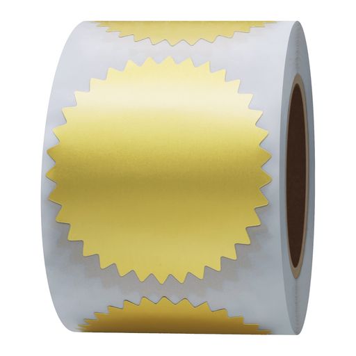 HYBSK 300枚 エンボスシール 51MM 賞状シール ごほうびシール 賞 金箔エンボス加工 証明書 賞状加工 豪華招待状 封筒 賞状装飾(金)