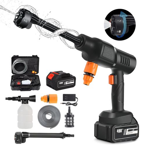 高圧洗浄機 コードレス 充電式 洗車機 20000mAh 8MPa バッテリー式 | 2025新登場強化版高圧洗浄機 コードレス 充電式 バッテリー式 洗車機 20000mAh マキタ互換バッテリー 残量表示  洗車店監修 750W 軽量 小型 自吸式 噴射距離10M 洗車 家庭用 2段階 6in1ノズル 水道接続不要 収納ケー付き 持ち運び便利