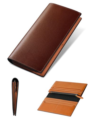 ファブリツィオ 財布 メンズ 長財布 本革 男性 イタリアンレザー 小銭入れ 大容量 (シャイングリーン)