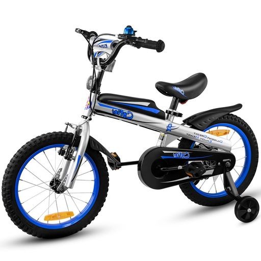 CYFIE 自転車 14インチ 男の子 子供用自転車 ほじょりん付き キッズバイク 幼児 用 泥除け付き おしゃれ ブルー