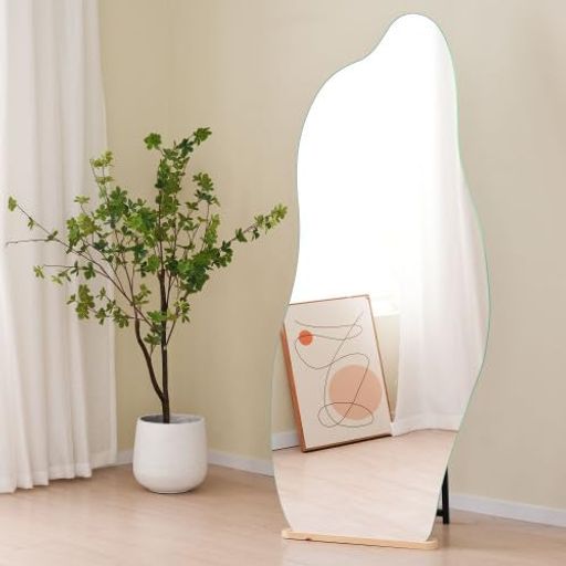 1105 カントリースタイル スタンドミラー 鏡 姿見 収納棚 壁掛け