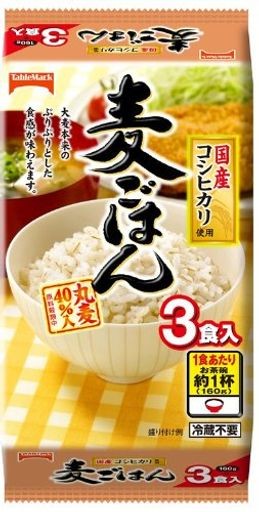 テーブルマーク 麦ごはん 国産コシヒカリ使用 3食 (160G×3個)×8個入｜au PAY マーケット