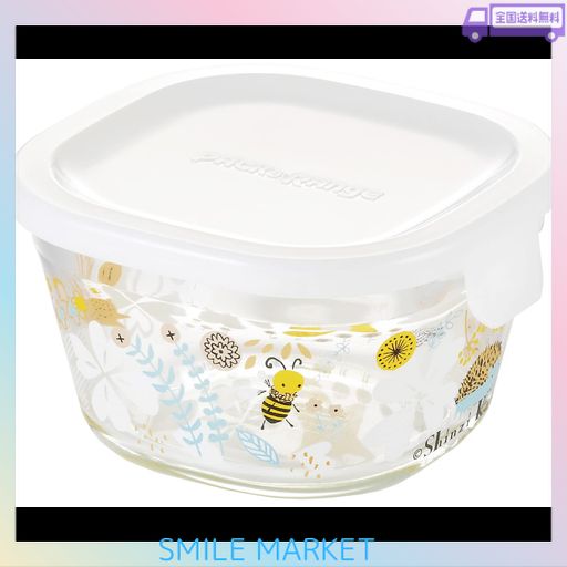 IWAKI(イワキ) 耐熱ガラス 密閉容器 シンジカトウ 北欧の庭 角型 200ML B3200-SNF
