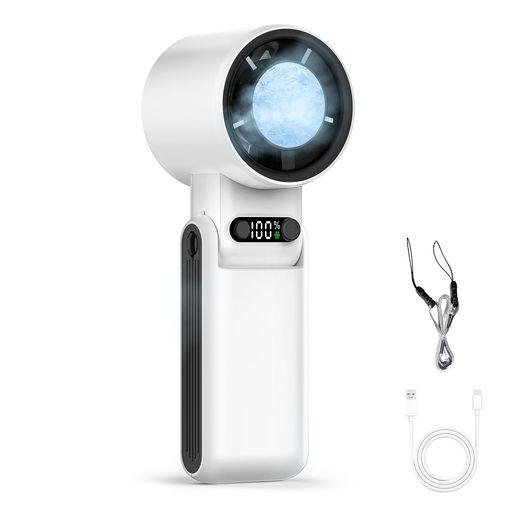 【猛暑退散・-20°C瞬時冷感】 ハンディファン 冷却プレート搭載 冷却ファン 手持ち扇風機 6000MAH 大容量 強力 静音 VORAGA 4IN1 100段階風量調整 TYPE-C充電式 ケーブル付属 LED液晶画面 7枚羽根 …