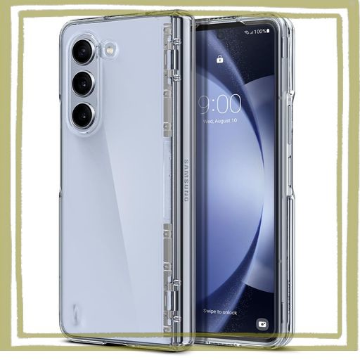 SPIGEN GALAXY Z FOLD5 ケース [ SC-55D | SCG22 ] 超薄型 超軽量 耐衝撃 ワイヤレス充電 対応 さらさら マット仕上げ レンズ保護 指紋防