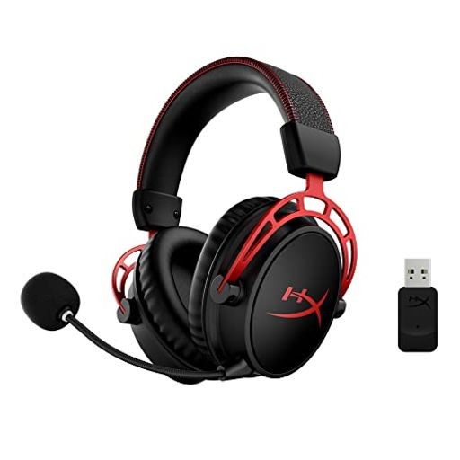 ハイパーエックス(HYPERX) HYPERX CLOUD ALPHA ワイヤレスゲーミングヘッドセット 300時間のバッテリー駆動 DTSオーディオ レッド PC/SWI