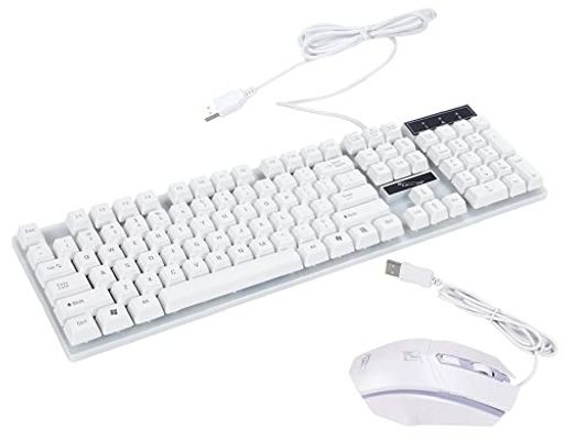 キーボード マウス セット ゲーミング LED バックライト 7色 USB 10キー付き 英語配列 有線