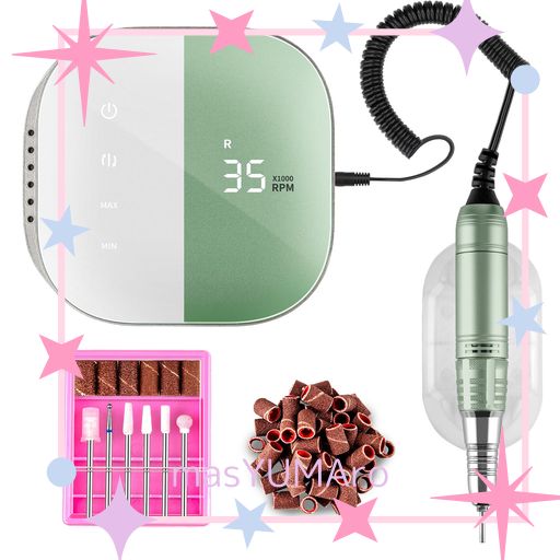 Madenia 電動ネイルマシン 小型ネイルマシーン ディスプレイ付 スピード快速調整 35000RPM 正反回転 セルフネイル 送料無料Madenia 充電式ネイルマシン 電動ネイルマシン プロ用