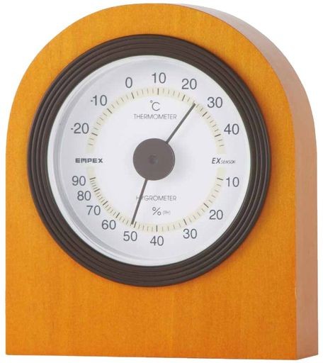 EMPEX (エンペックス) 気象計 温度湿度計 ベルモント温湿度計 置き用 日本製 ブラウン TM-682