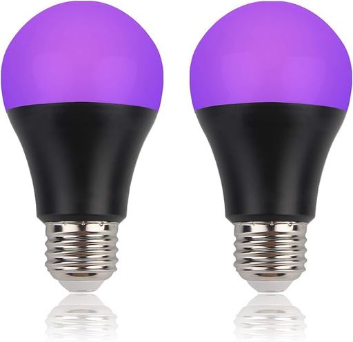 LEDブラックライト - UV紫外線電球 8W E26口金 385NM LED UVライト UV電球 レジン用硬化ライト 結婚式 パーティー 舞台 ステージ照明 イルミネーション 蛍光メイク 蛍光剤残留確認 ペットのオシ…