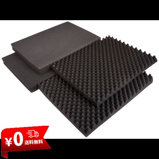 トラスコ中山(TRUSCO) プロテクターツールケースキャスター付(横タイプ)用緩衝ウレタン ブラック TAK23Y-K