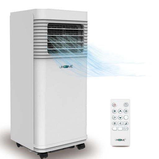UHOME 【新型2024年白色】移動式エアコン 窓用エアコン|スポットクーラー|冬の除湿|ポータブルエアコン|2.345KW|業務用|エアコン|無工事で簡単DIY|置き型クーラー|2段階風速|窓用|睡眠モード