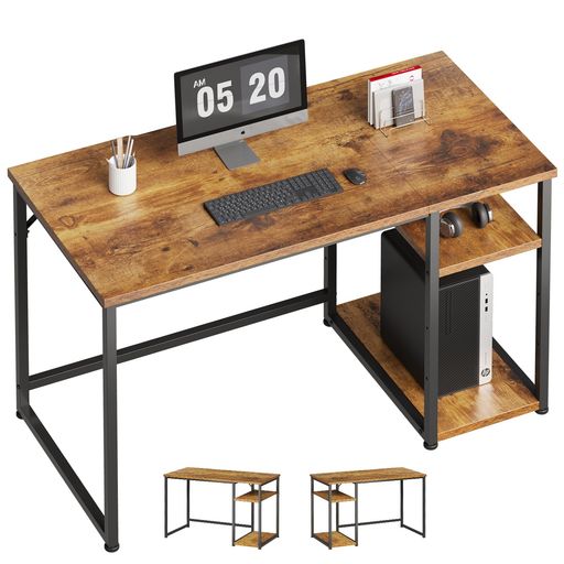 新着商品】YeTom パソコンデスク 机 学習机 右棚左棚 幅107cm