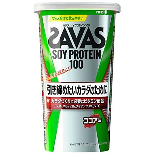 ザバス(SAVAS) ソイプロテイン100 ココア味 224G 明治