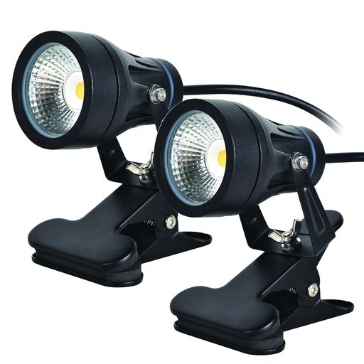 OKALUMI 防水 LED クリップライト スポットライト 屋外 白色 6000K 7W 小型 看板照明 屋外 屋内兼用 LED器具 店舗用 防雨 延長コード3M 看板用ライト 店頭看板 水槽灯 作業用ライト 六角レンチ付き 【2個セット】の通販は