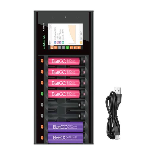 ISDT N8 電池充電器 8本同時充電可能 単三単四ニッケル水素/ニカド充