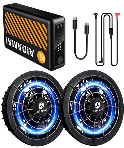 空調作業服 ファンバッテリーセット 2025暴風ファン 36V超高出力 空調