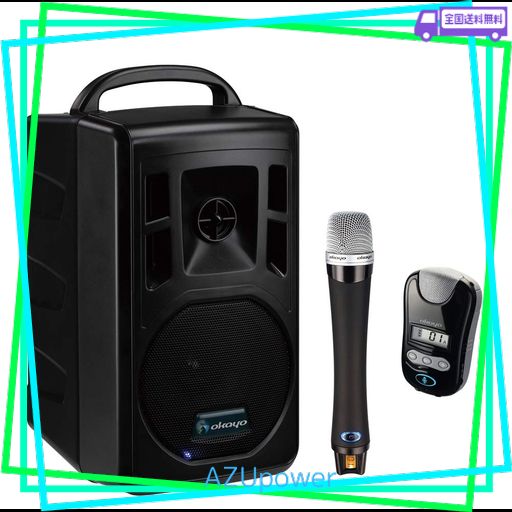 RIMI Bluetoothスピーカー 2本マイク付き Amazon | JYX スピーカーセット 拡声器 ワイヤレスマイク2本